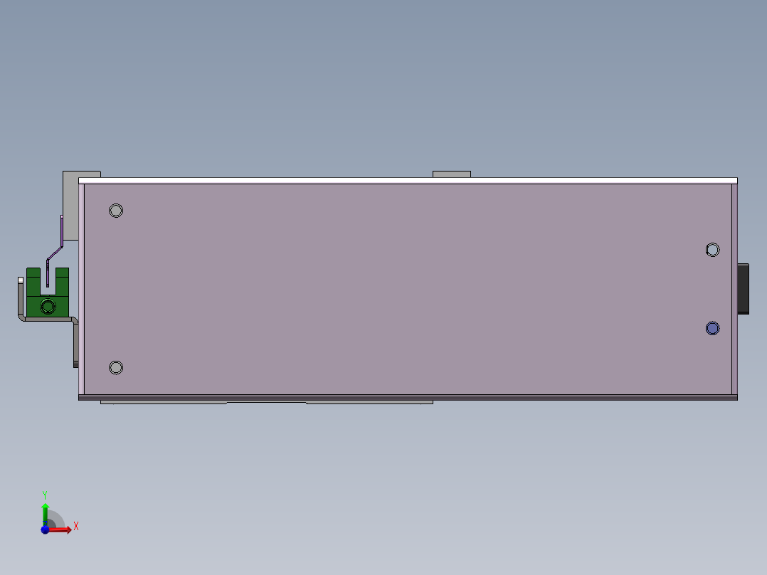 电动滑台模组SDN120左折模型前视图