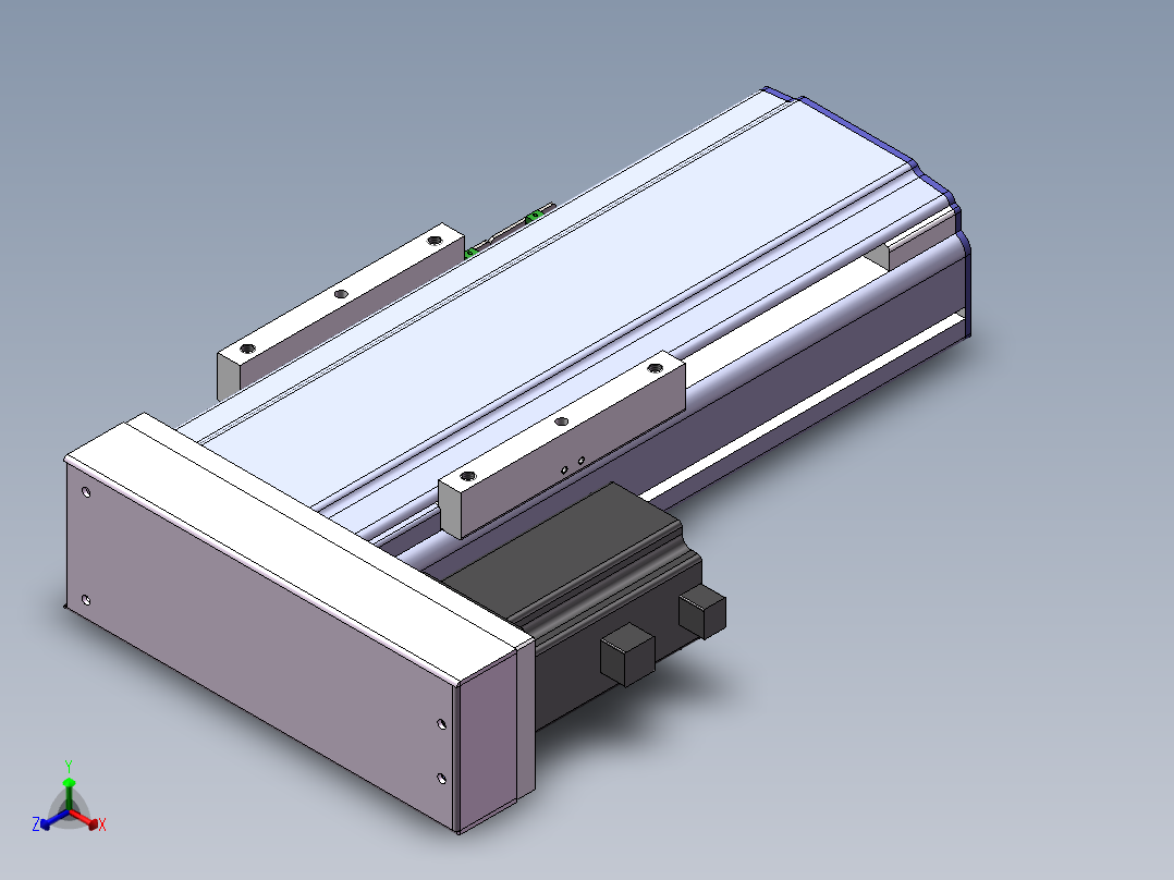 电动滑台模组SDN120左折模型正等轴测图