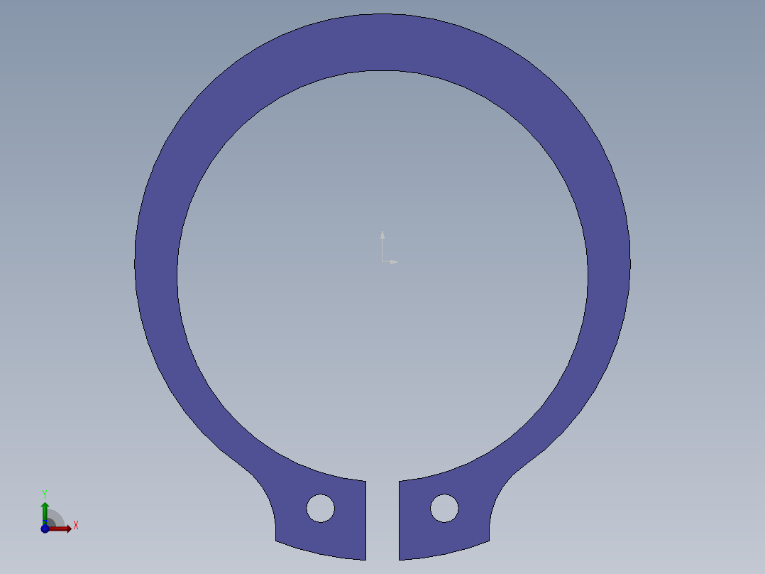 GB894．2-86轴用弹性挡圈B型40NN前视图