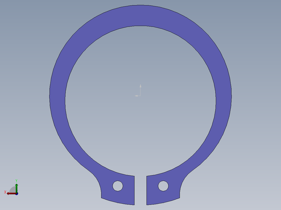 GB894．2-86轴用弹性挡圈B型40NN后视图