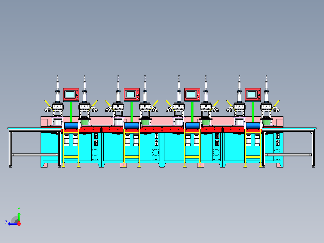 开关电源适配器电路自动点焊生产线sw17可编辑右视图