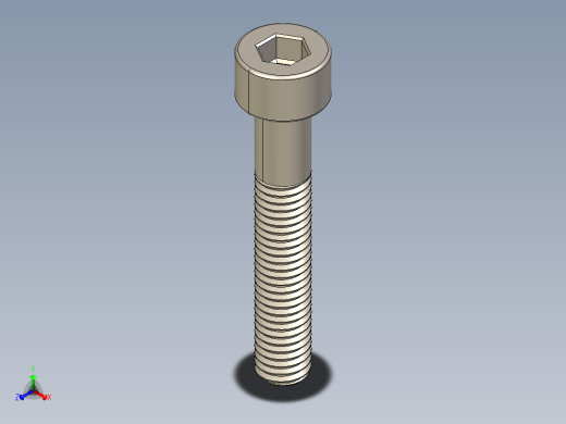 Screw_DIN_912_M5x30_A2.STEP公制内六角螺钉