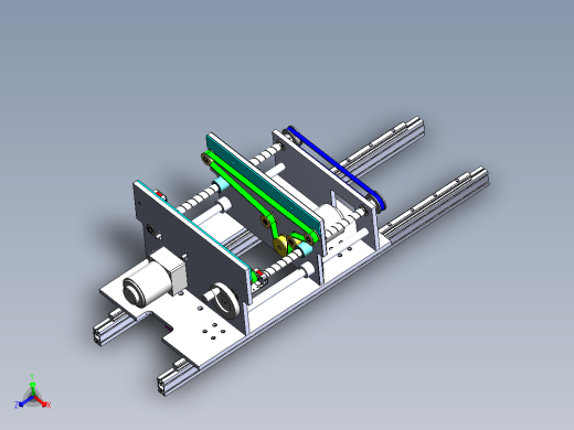 0.35米宽度可调双带输送机构