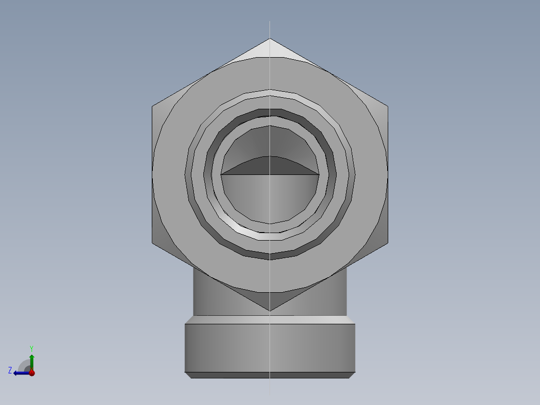 直角过板接头、6C9-26LN右视图