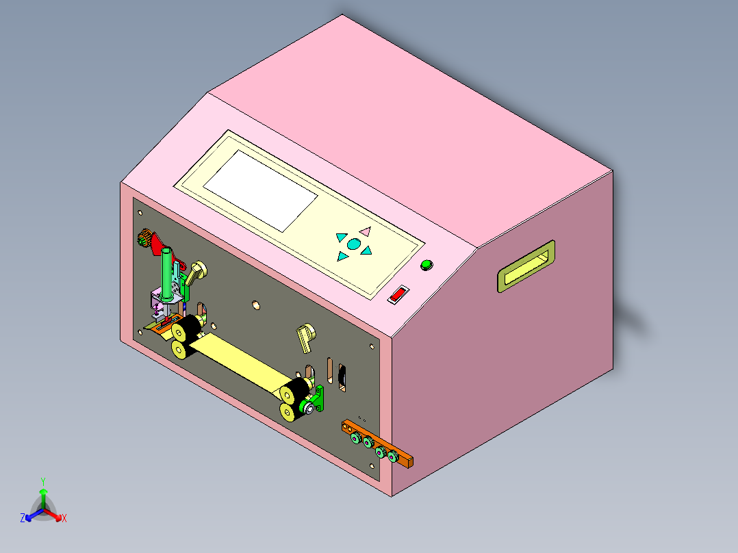 B2004235-电线剥皮和切割机正等轴测图