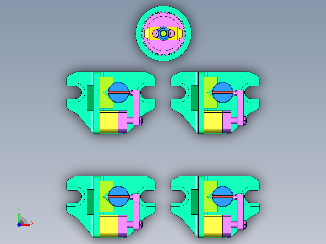 4款铣轴端槽及滚齿夹具前视图