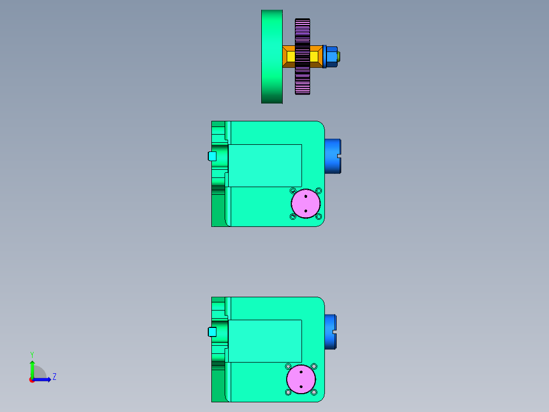 4款铣轴端槽及滚齿夹具左视图