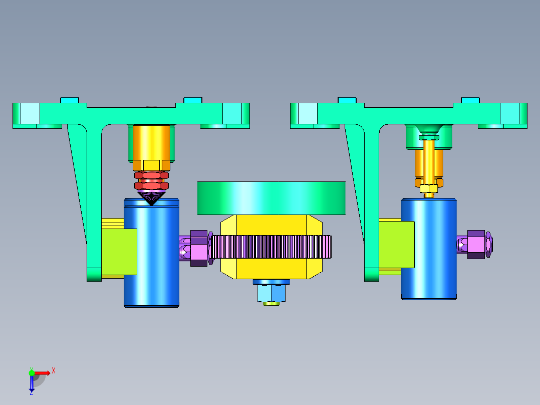 4款铣轴端槽及滚齿夹具俯视图