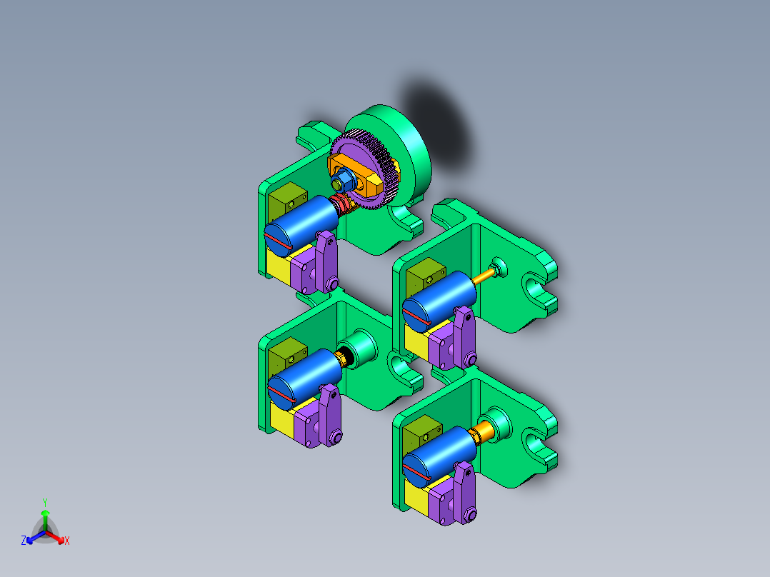 4款铣轴端槽及滚齿夹具正等轴测图