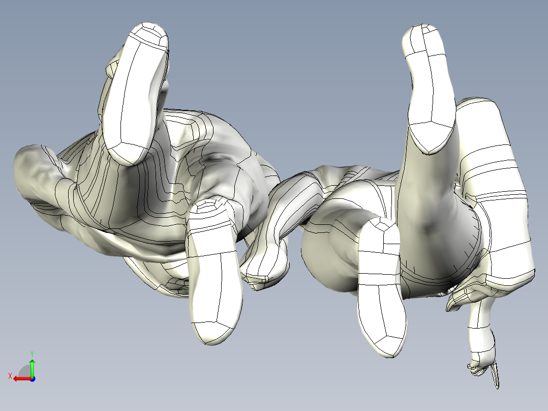 人体模型(122)后视图