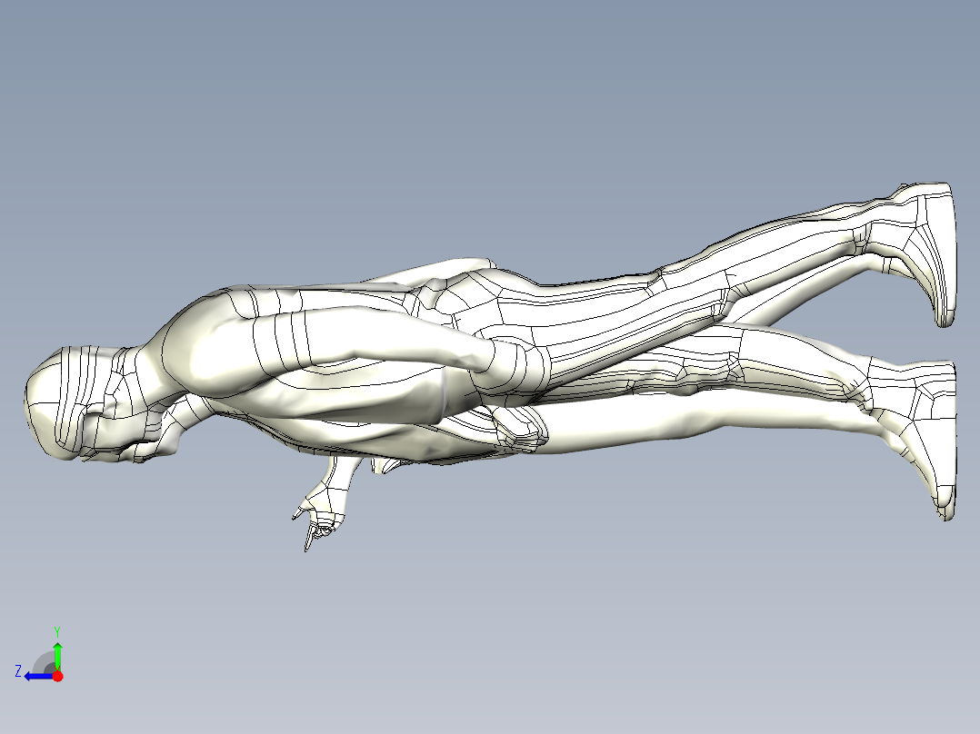 人体模型(122)右视图