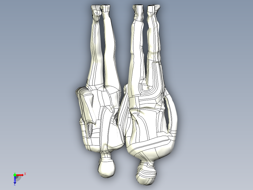 人体模型(122)俯视图
