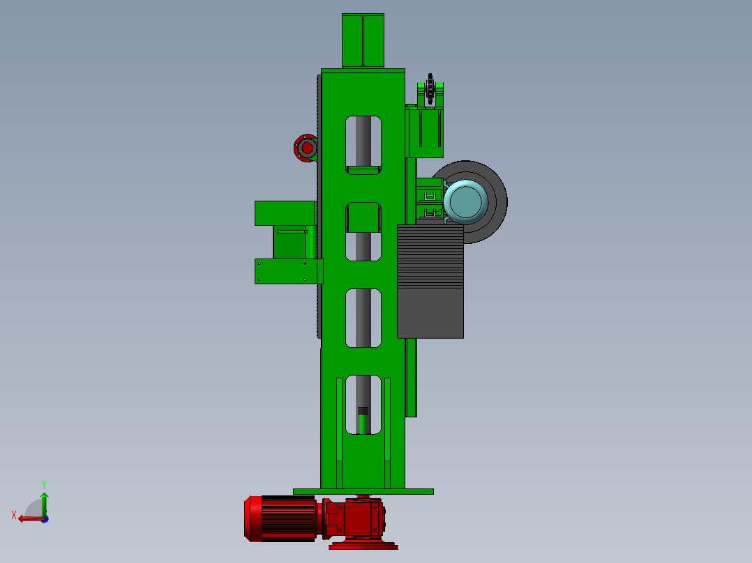 龙门压辊后视图