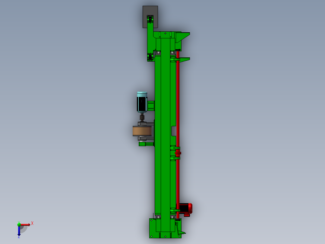 龙门压辊俯视图