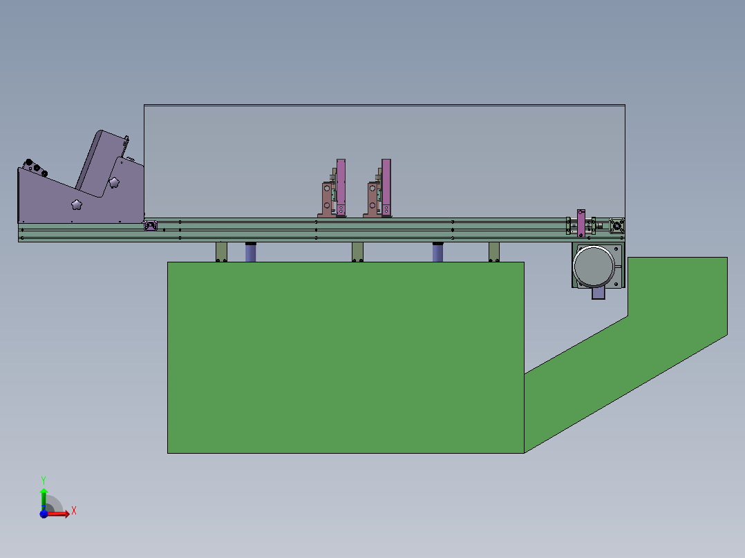 3.5 米超声波清洗输送线前视图