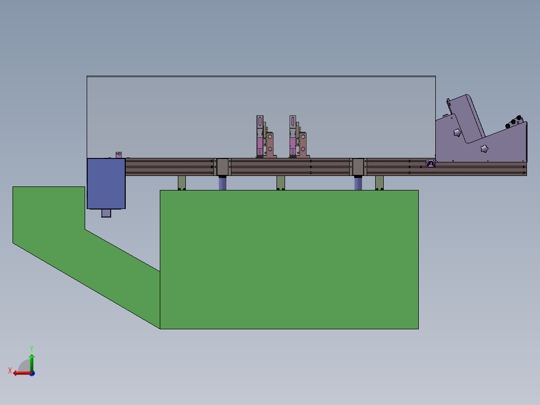 3.5 米超声波清洗输送线后视图