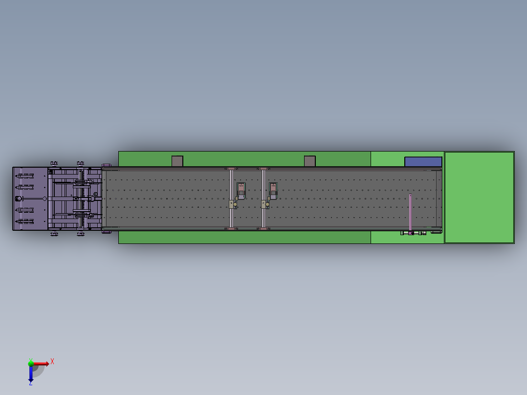 3.5 米超声波清洗输送线俯视图