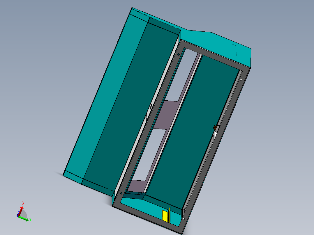 琴式操作台钣金结构3D数模图纸 Solidworks设计 附STEP IGS