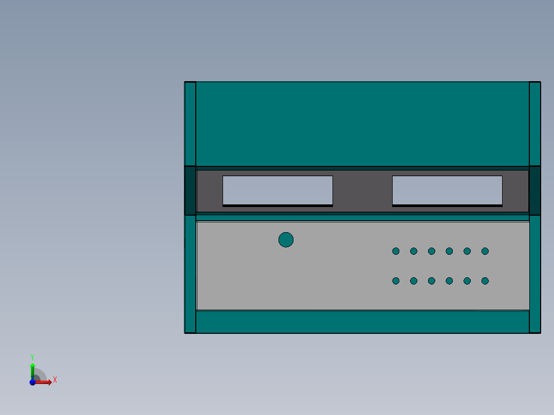 琴式操作台钣金结构3D数模图纸 Solidworks设计 附STEP IGS前视图