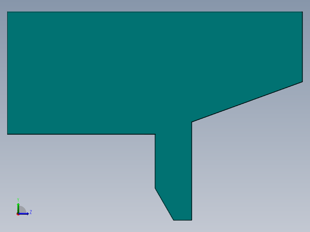 琴式操作台钣金结构3D数模图纸 Solidworks设计 附STEP IGS左视图