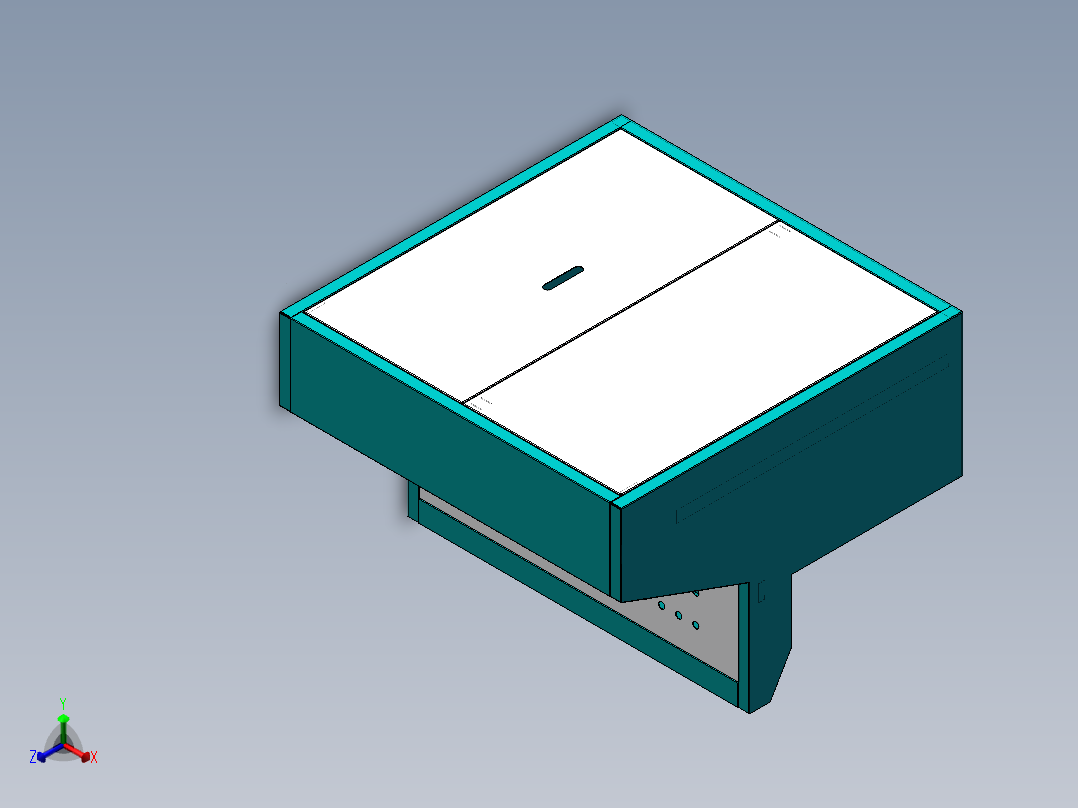 琴式操作台钣金结构3D数模图纸 Solidworks设计 附STEP IGS正等轴测图