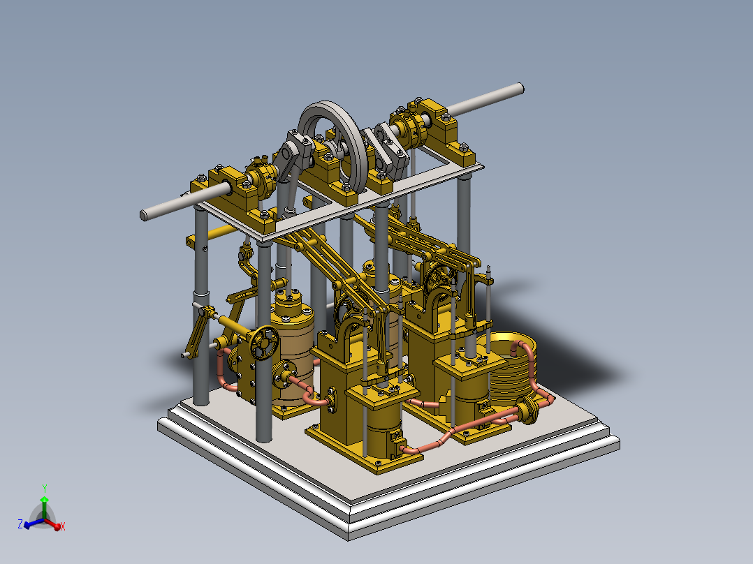 蒸汽机gorgon-steam-engine-2834-模型格式为 stp