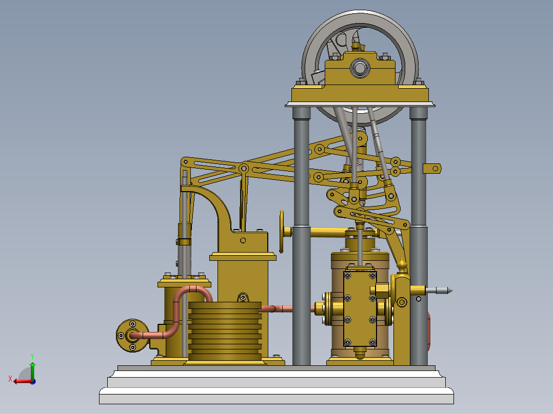 蒸汽机gorgon-steam-engine-2834-模型格式为 stp后视图