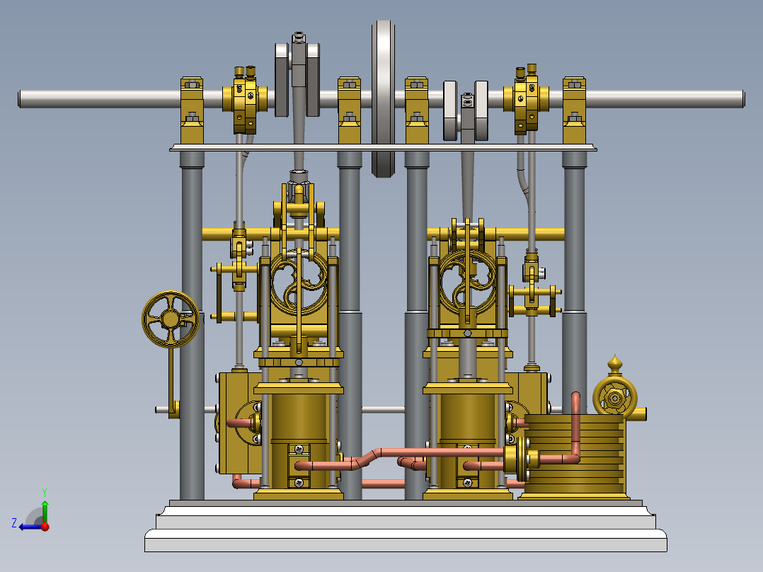 蒸汽机gorgon-steam-engine-2834-模型格式为 stp右视图