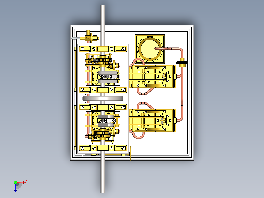蒸汽机gorgon-steam-engine-2834-模型格式为 stp俯视图