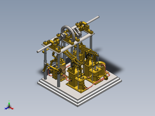 蒸汽机gorgon-steam-engine-2834-模型格式为 stp正等轴测缩略图