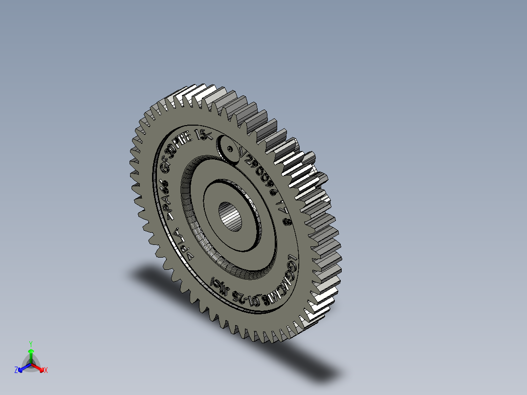 双齿轮正等轴测图