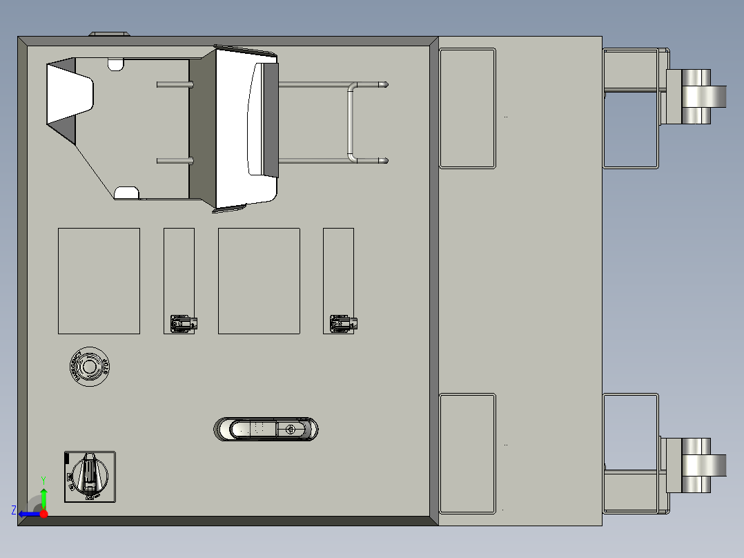 2HUKRC5cabinetwithtrafoboxandswitchabledoor_95120180degreewithfixingpointwithXG19右视图