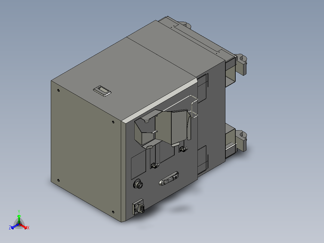 2HUKRC5cabinetwithtrafoboxandswitchabledoor_95120180degreewithfixingpointwithXG19正等轴测图