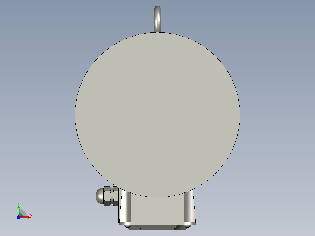 R137底脚轴伸式安装斜齿轮减速机R137-Y22-4P-180L-M1-90_电机前视图