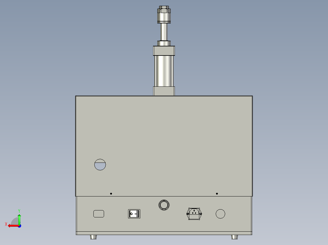 接头的微型封口机后视图