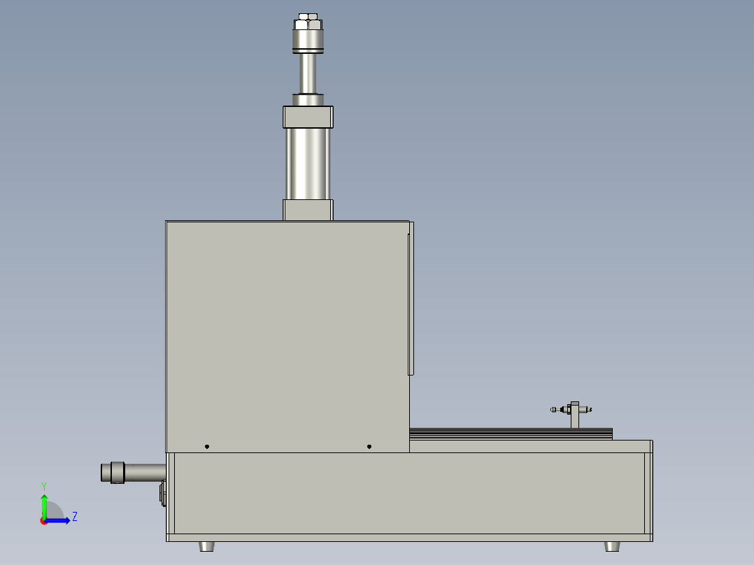 接头的微型封口机左视图
