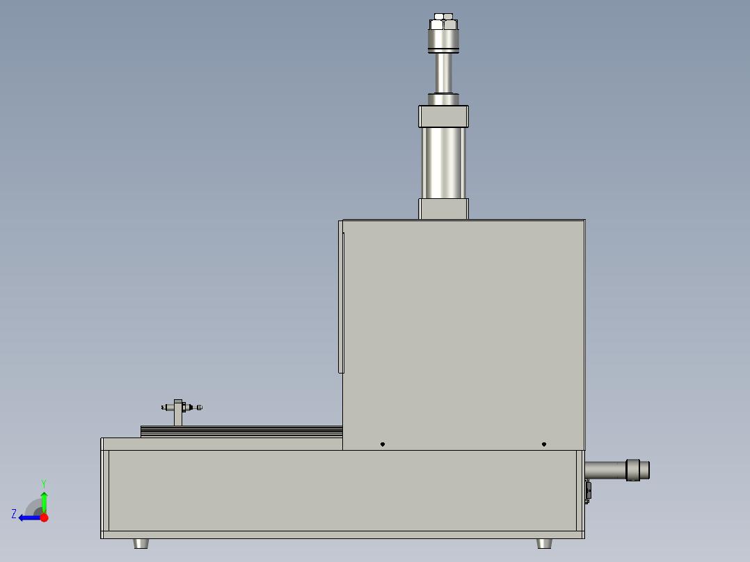 接头的微型封口机右视图