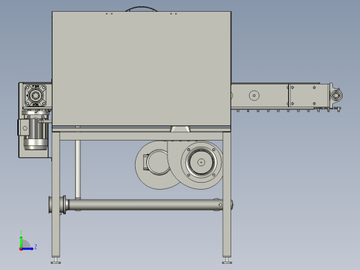 连续挤压生产线吹干装置左视缩略图