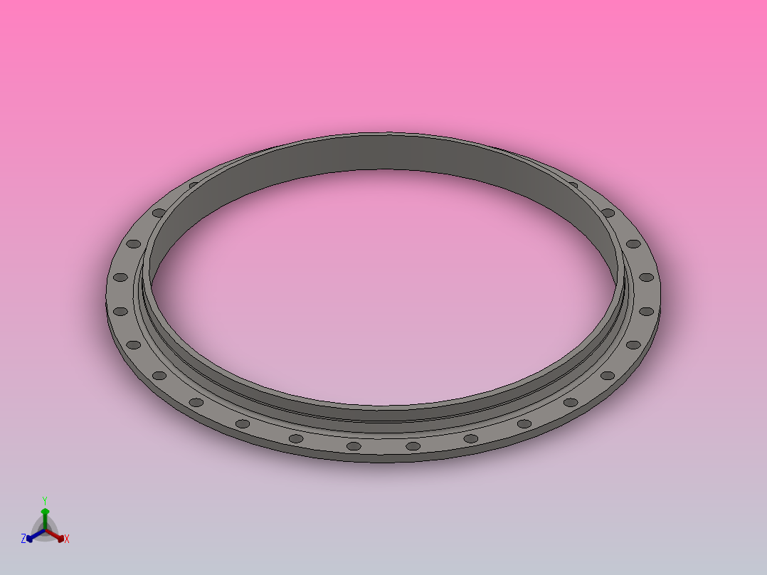 凸面对焊钢制管法兰_1000-2.5（系列1）主视图