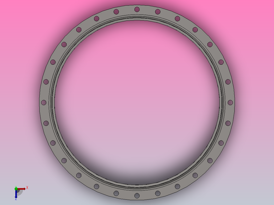 凸面对焊钢制管法兰_1000-2.5（系列1）俯视图