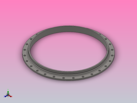 凸面对焊钢制管法兰_1000-2.5（系列1）正等轴测缩略图