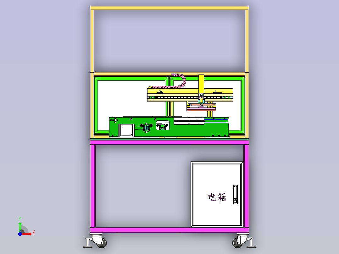 真空吸附滑台取料机前视图
