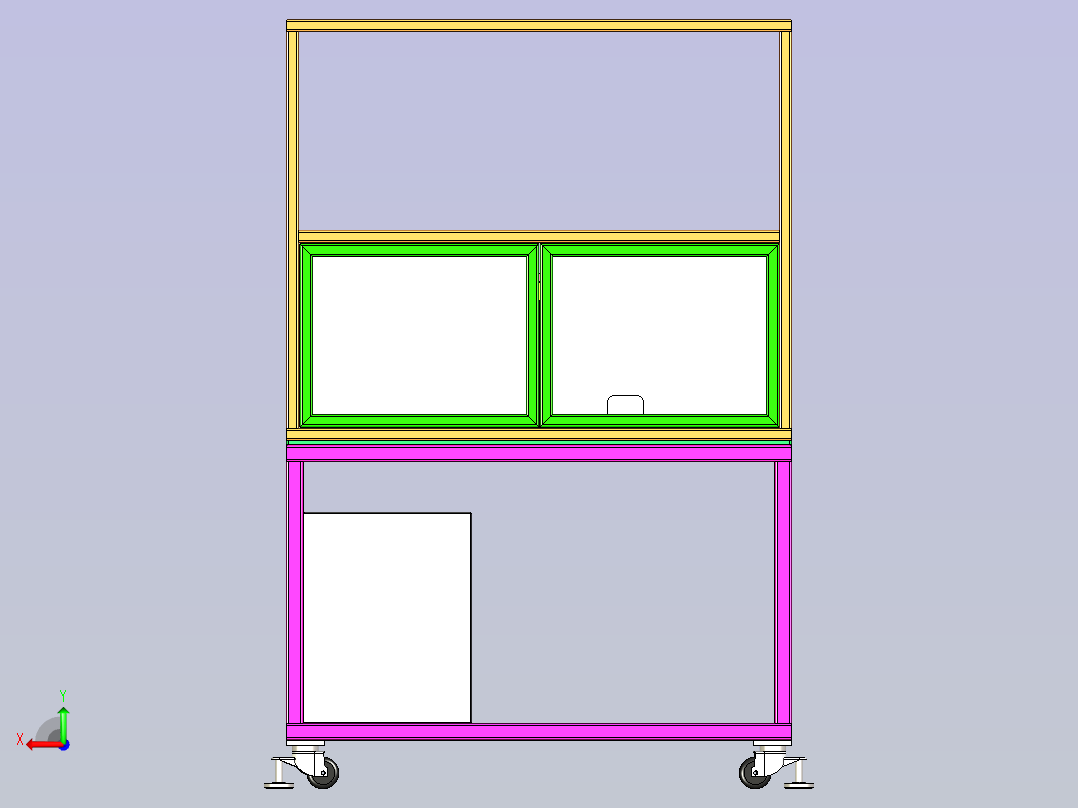 真空吸附滑台取料机后视图