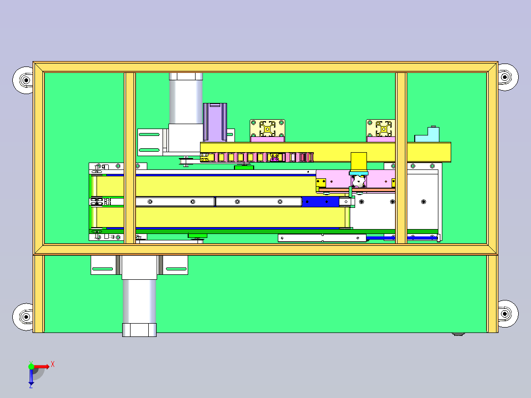 真空吸附滑台取料机俯视图