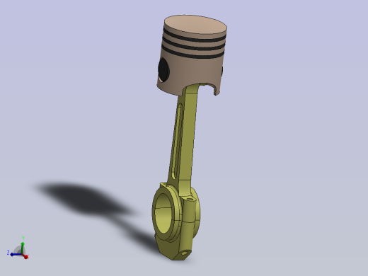 A0004597-4缸发动机曲轴活塞