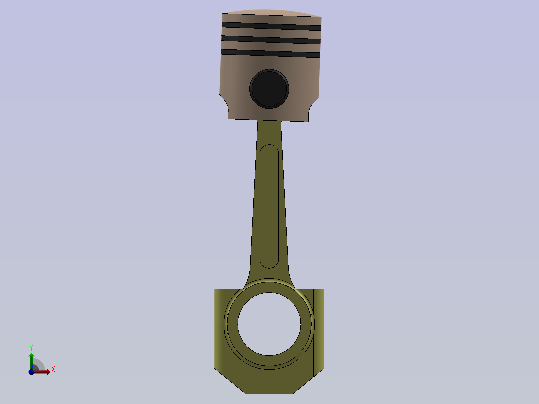 A0004597-4缸发动机曲轴活塞前视图