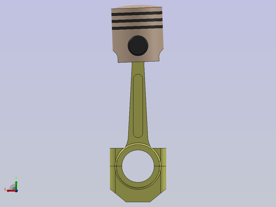 A0004597-4缸发动机曲轴活塞后视图