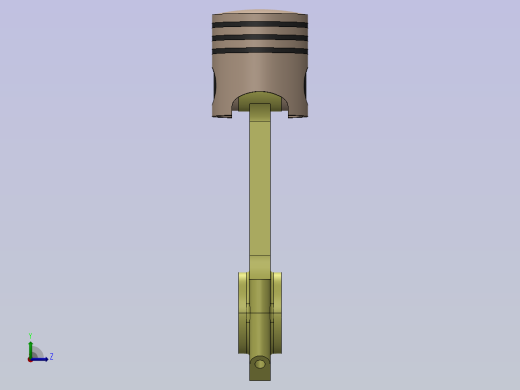 A0004597-4缸发动机曲轴活塞左视缩略图