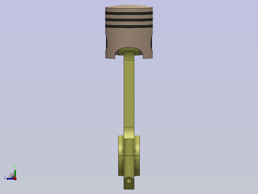 A0004597-4缸发动机曲轴活塞右视图