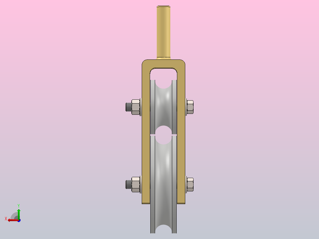直径32毫米的简易弯管器后视图